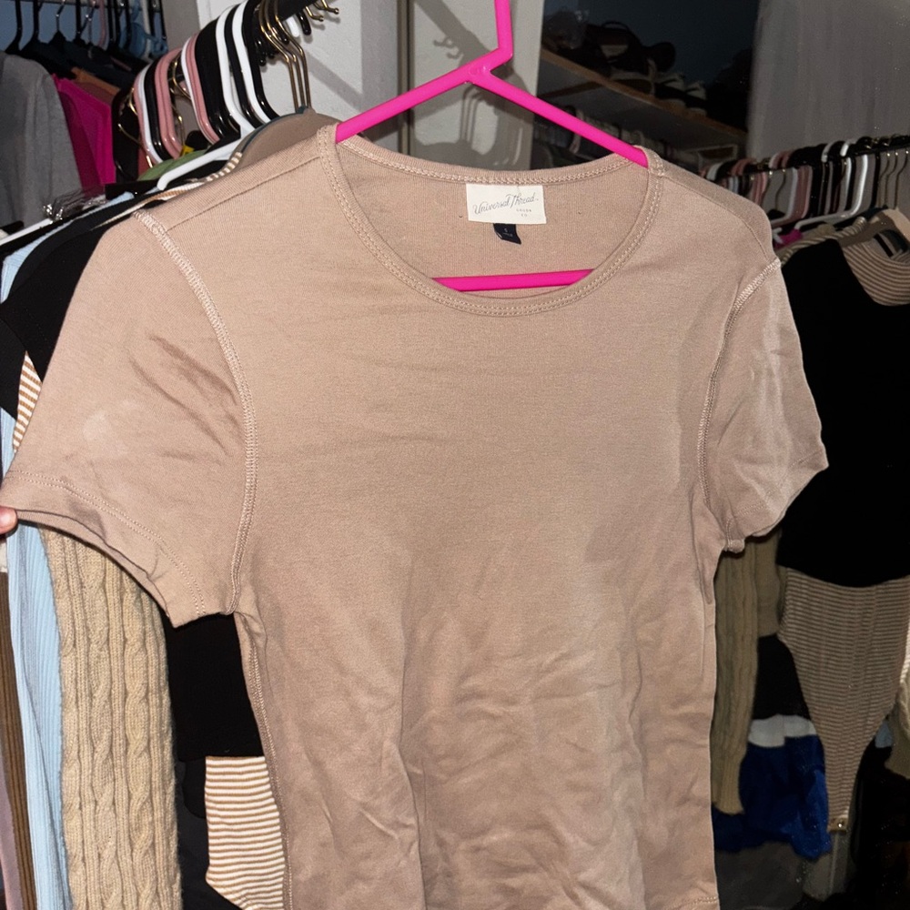 Target Universal Thread Tan Short Sleeve Tee